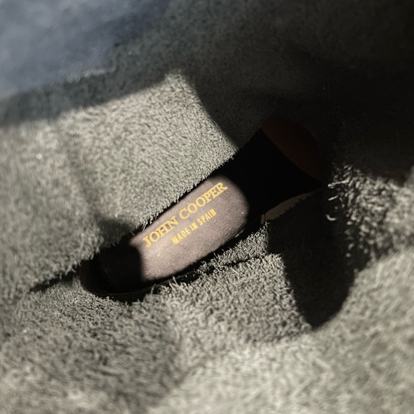 John Cooper Biker western cowboy black Genuine Leather Motorcycle Boots Spain - Picture 4 of 14